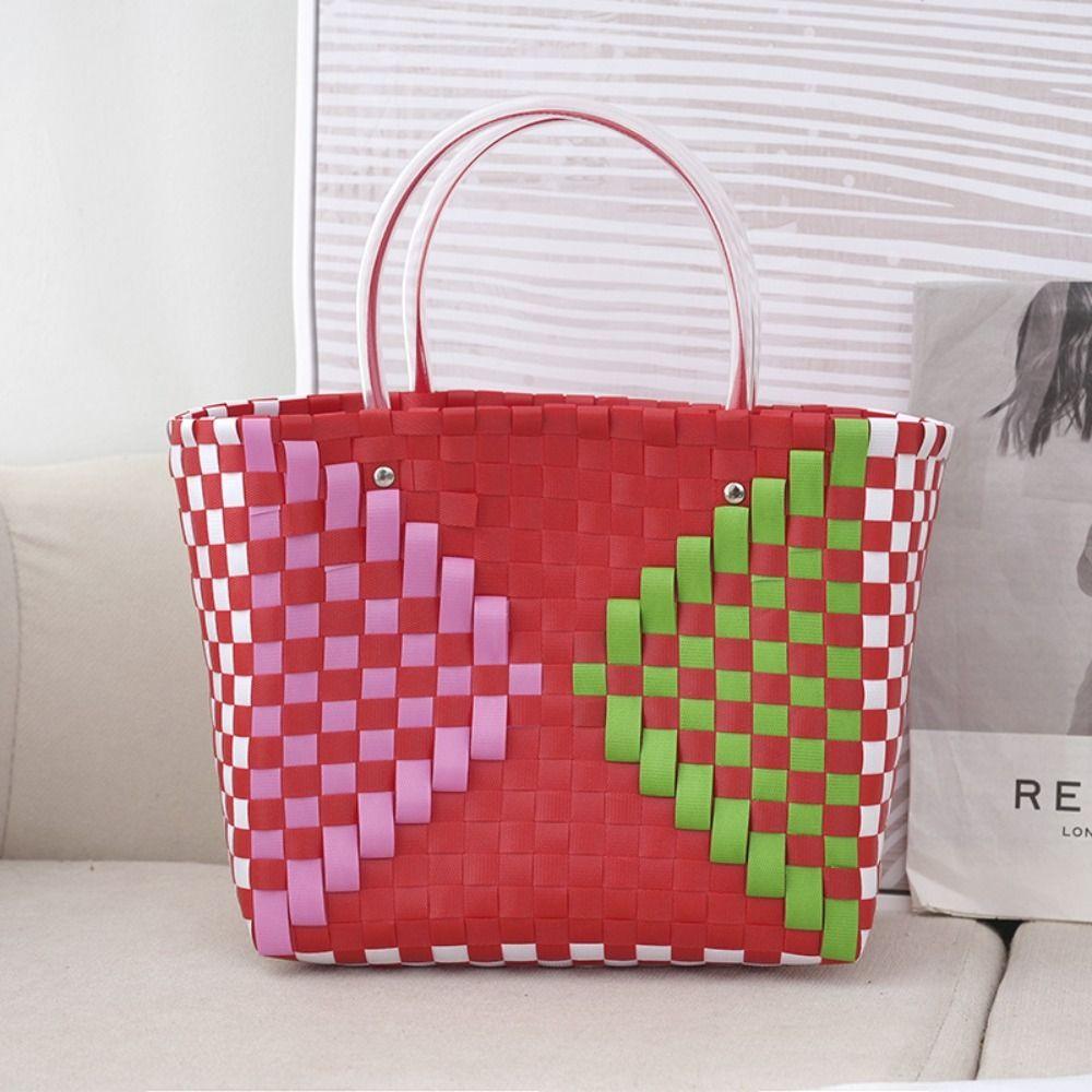 

Hand-woven Casual Woven Bag Weaving Animal Baskets Cartoon Handbag Vegetable Basket Bag Household style 3