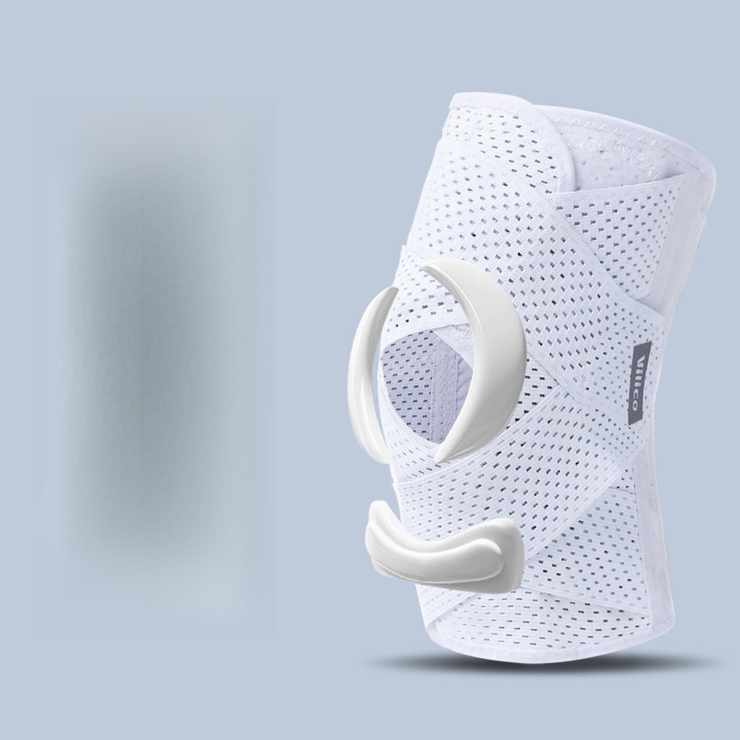 1 Piece Breathable and Lightweight Meniscus Knee Pad, Joint Patella Strap, Sports Running, Basketball, Mountain Climbing Knee Protection S белый