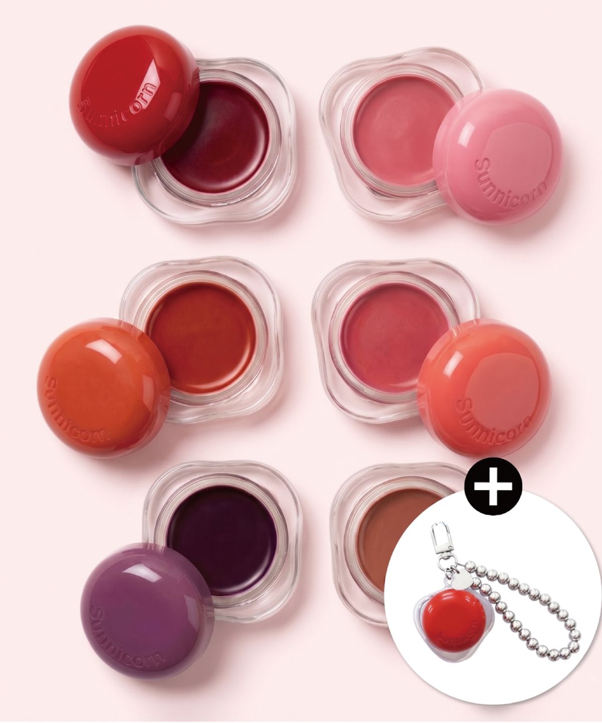 [SET] Avo Hyal Melting Glow Lip & Cheek 6-Piece Set + Free Keyring 04. Almond Coco