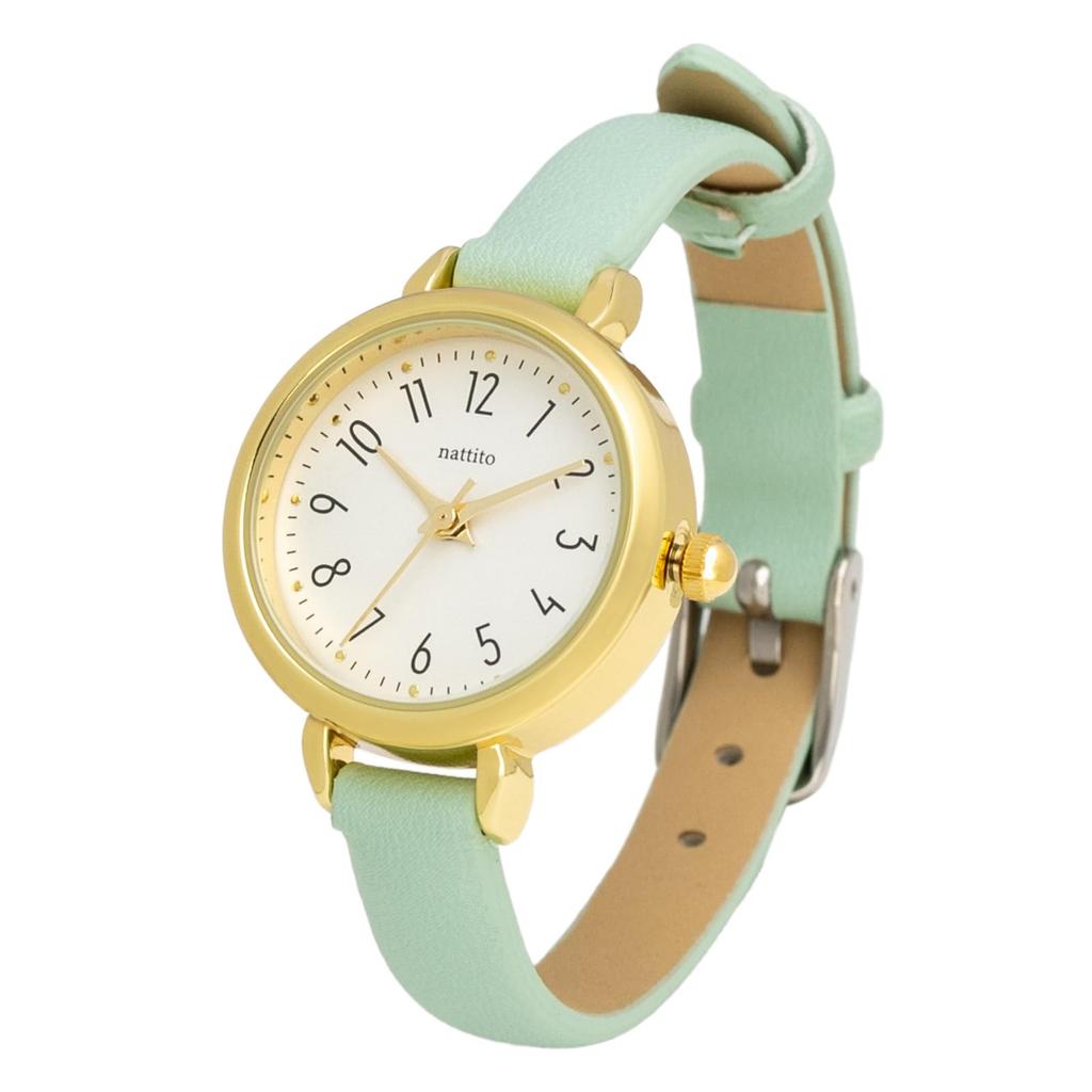 Fieldwork Women's Analog Watch with Leather Strap, Simple and Easy to Read, Green, Lloyd YM092-3