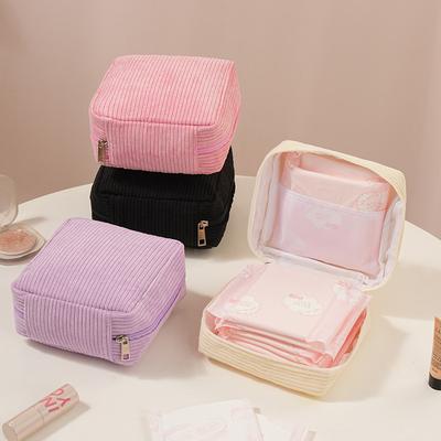 Porta Assorbenti Borsa da Viaggio con Cerniera Custodia Compatta Discreta per Donne Organizer per Prodotti per l'Igiene Femminile Custodia Portatile Riutilizzabile