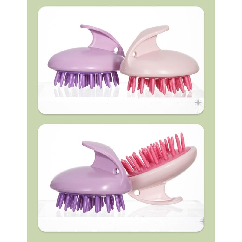 Gentle Shampoo Brush Hair Scalp Scrubber Head Massager for Hair Growth Shower Handheld Brush for Women Men Kids