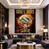 Guns N Roses Paris Concert Poster Crossed Revolvers Fire Art