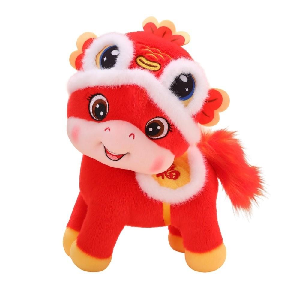 Stuffed Mascot Horse Plush Toys New Year Festival Pony Decor Cute Koi Lucky Horse Doll