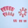 1 Set Square Press on Nails Reusable French Tip Stick-on Fake Nails Removable Full Cover Glue on False Nails for Women