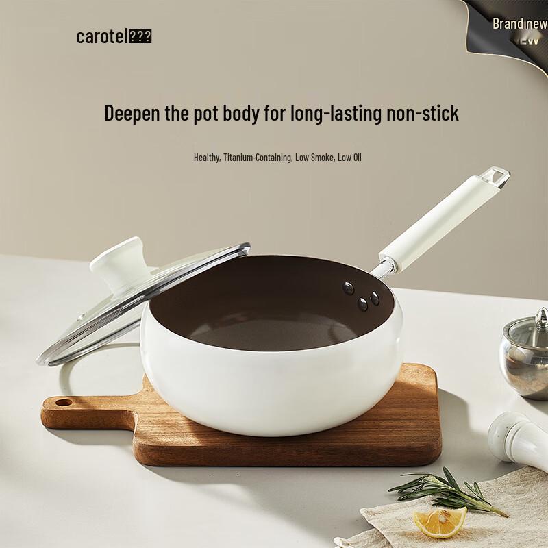 Carote 24cm Titanium Ceramic Non-stick Wok with Lid