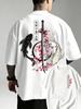Stampa Fiore di Ciliegio Giapponese Cotone Unisex Unisex T-shirt Estate Autunno Quotidiano Sport all'Aperto Casual Largo Street Manica Corta