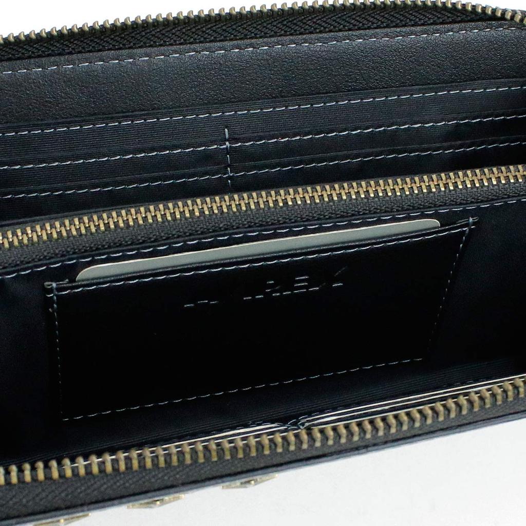 Round Zipper Long Wallet with Coin Purse Ferne AX9003 Chocolate 43 [Avirex]
