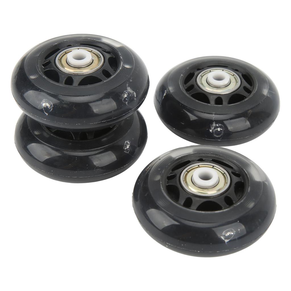 4 Stück Leuchtende Rollschuhrollen 63mm PU Flash Inlineskater-Rollen für Inlineskateboards Rollen
