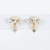 925 Silver Ear Needle White Zircon Butterfly/Water Drop Hoop Earrings Drop Earrings For Women Fashion Wedding Jewelry