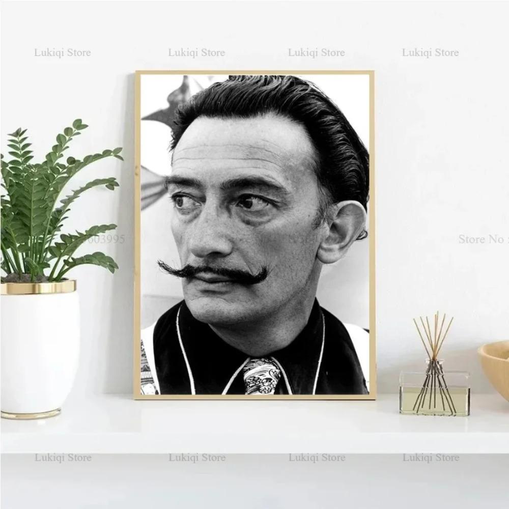 Poster Imprimeuri Portret Alb Negru Salvador Dali Fierbinte Cadouri Artist Pop Pictură pe Pânză Artă de Perete Imagine Living Decor Acasă