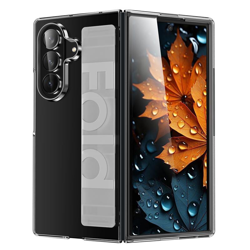 

For Samsung Galaxy Z Fold 7 Case Portable Silicone Wristband Wrist Strap Anti-Fingerprint Protective Cover for Galaxy Z Fold7 Galaxy Z Fold7