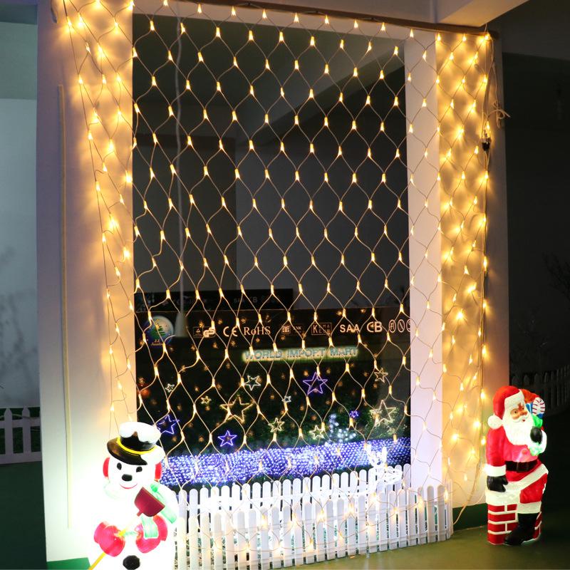 24V Solar LED Net Lights: Colorful, Waterproof, Outdoor Decorative Christmas Lights 1.5x1.5m 96 lights (EU)