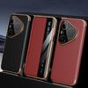 Genuine Real Leather Thin Flip Case for Huawei Pura 90 Pro Max / Pura 80 Pro Window Smart Book Cover