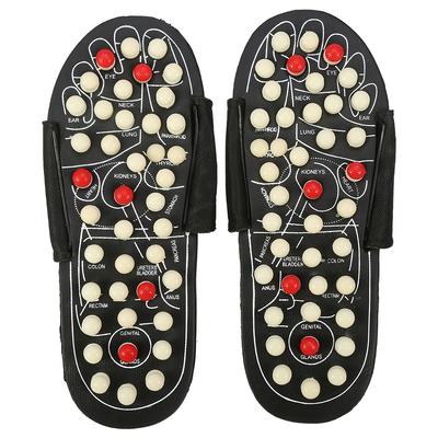 Massage Slippers Portable Foot Massager Women Men Massage Sandals Shoes(44-45 Rotating Dots)