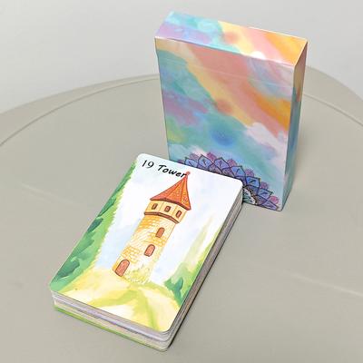 Baralho Lenormand com pintura em aquarela, 42 cartas Lenormand, sistema Rana, 9*6 cm