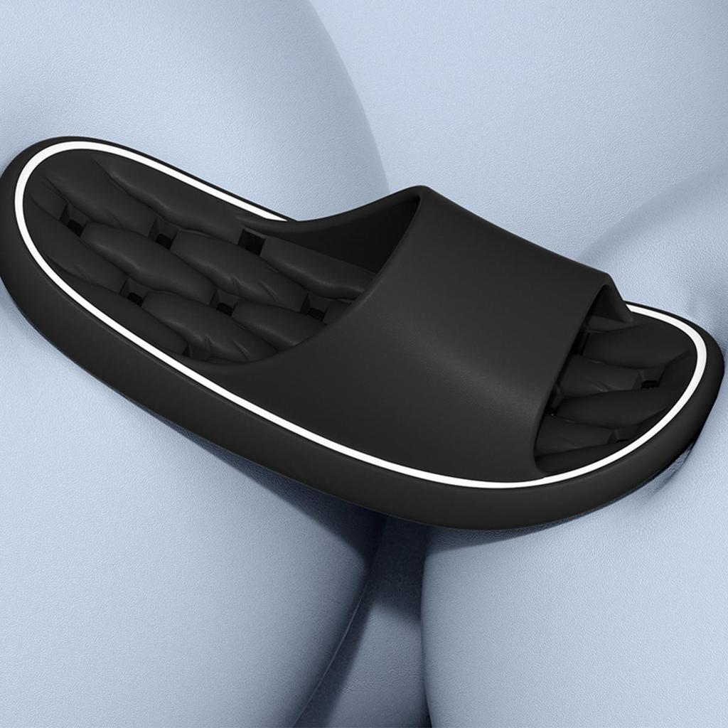 EVA Women Bathroom Slippers Flat Leaky Home Slides Quick Drying Comfortable Non-slip Slippers Lightweight Men Indoor Slippers