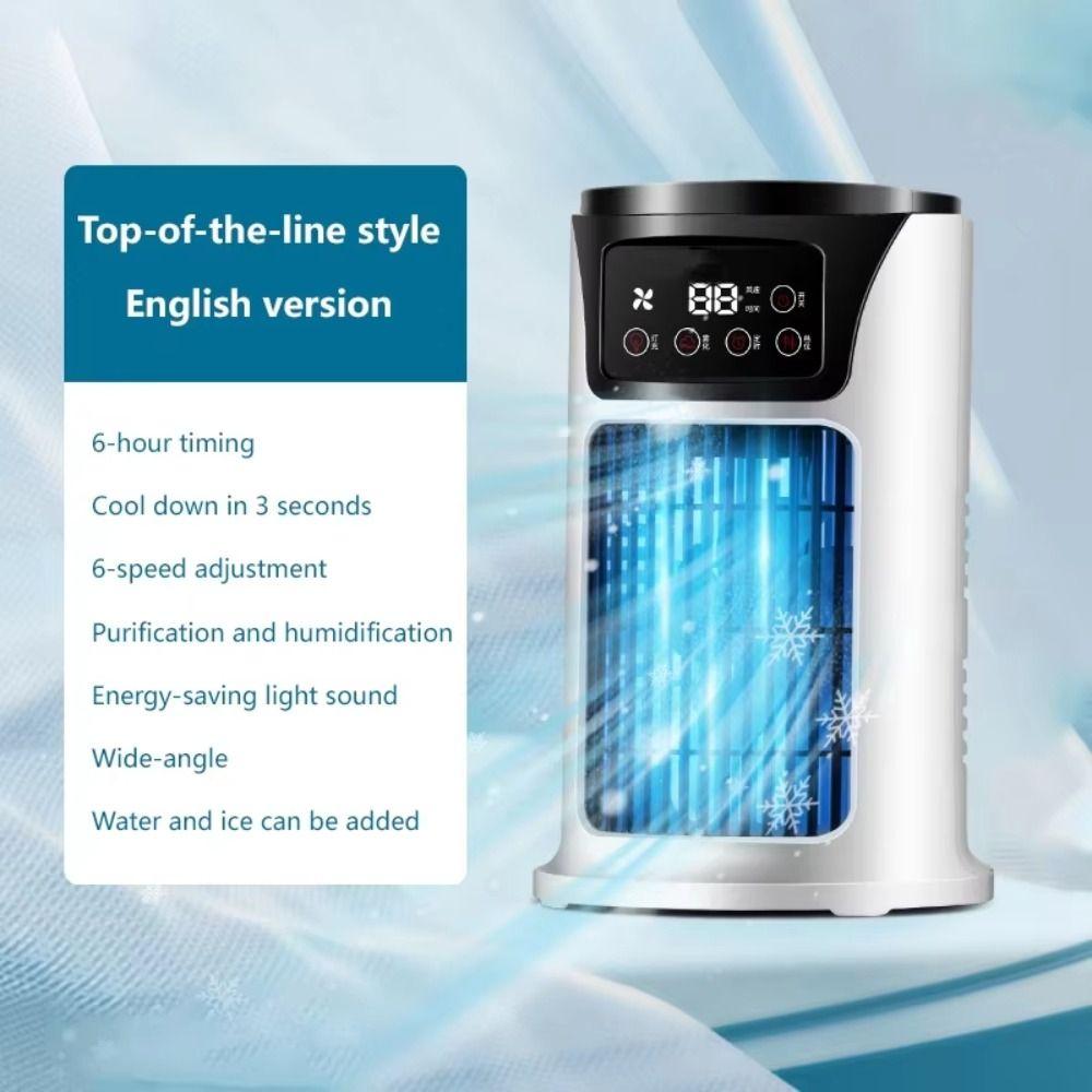 300ML Water Tank Air Cooler Fan 6 Speeds Portable Air Conditioner  Personal Cooling