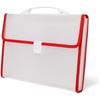Neomate Expanding File Folder with Handle | 13-Pocket A4/FS Size Document and Certificate Organizer | Transparent Accord