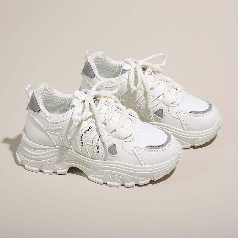 Fashion New Women's Autumn Fashionable Versatile Sports Shoes Running Leisure Shoes Thick Soled Height Increasing Women Sneakers