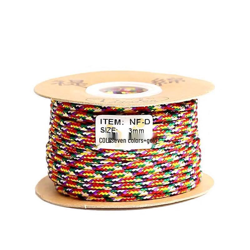 Five-Color Bracelet Weaving Rope: Vajra Jade Thread for Wenwan, Buddhist Beads, Star Moon Bodhi & Beading Strings