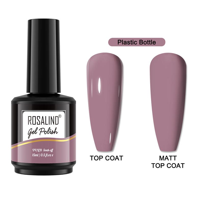 ROSALIND 15 ml semipermanenter Gel-Nagellack, matter Überlack, Gel-Lack