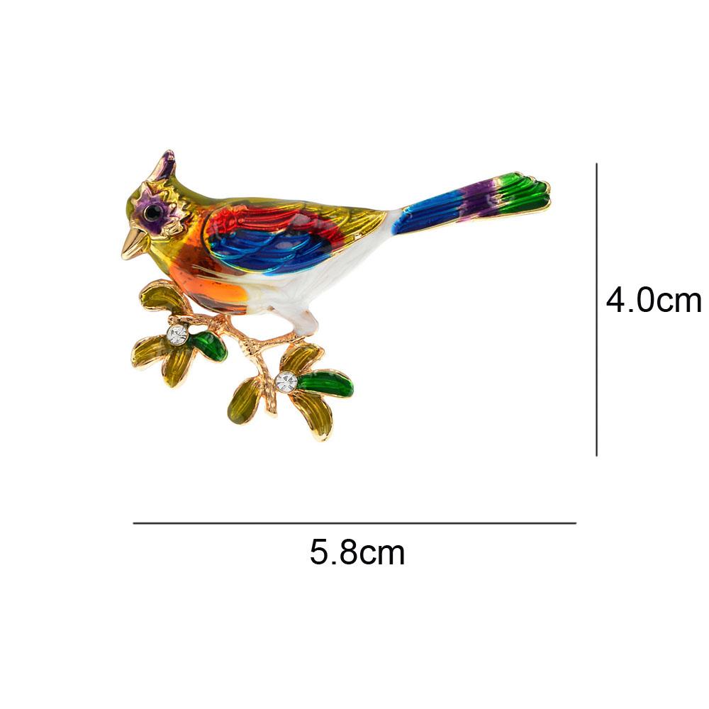 New Fashion Colorful Enamel Bird Brooch Pins Cute Animal Unisex Women And Men Jewelry Gifts Accessories