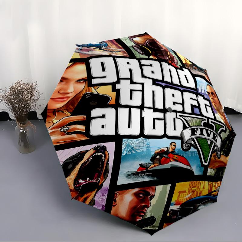 1ks GTA deštník, ochrana proti slunci a UV záření. Má osm pevných žeber pro venkovní použití a je dokonalým svátečním dárkem