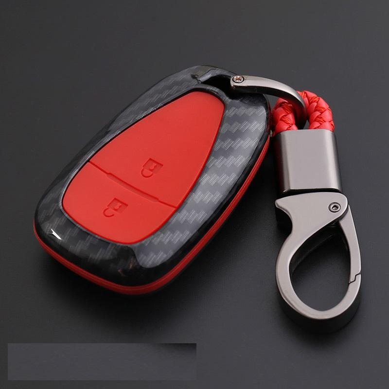 Interior Mouldings CARBON FIBER ABS CAR REMOTE KEY BAG HOLDER CASE FOR CHEVROLET MALIBU EQUINOX CRUZE CAMARO 2016 2017 2018 ACCE