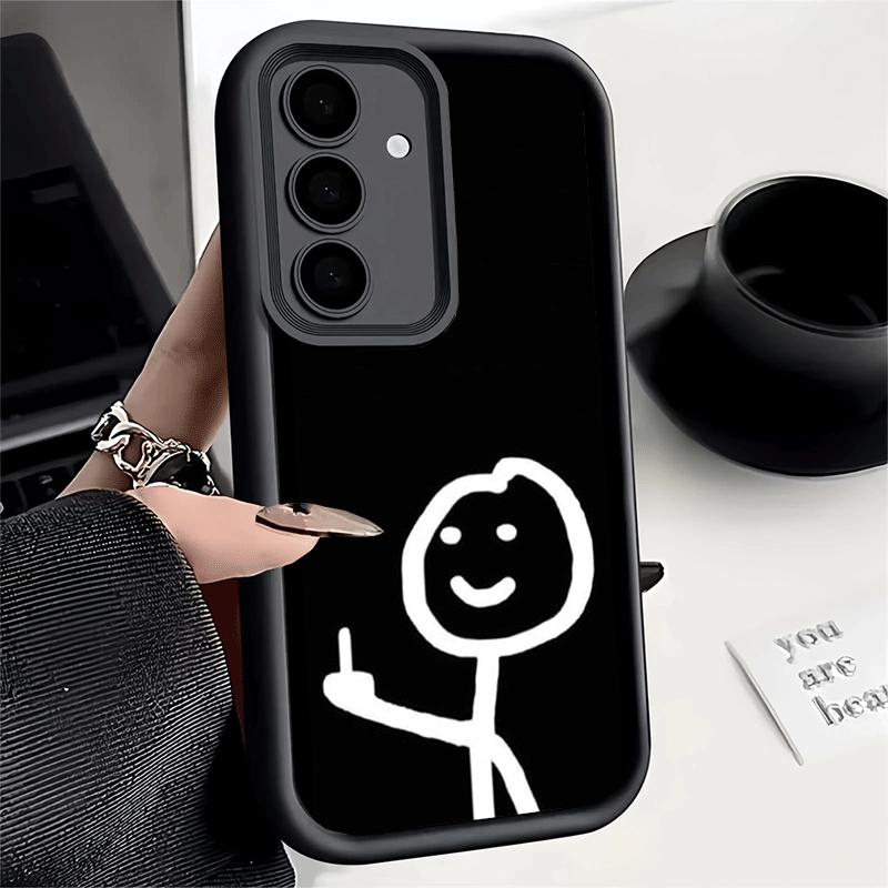 Phone Case for Samsung Galaxy A17 A16 A15 A14 A13 Funny Stickman Matchman A56 A36 A26 A55 A35 A25 A54 A34 A24 A53 A33 A23 A07 A0