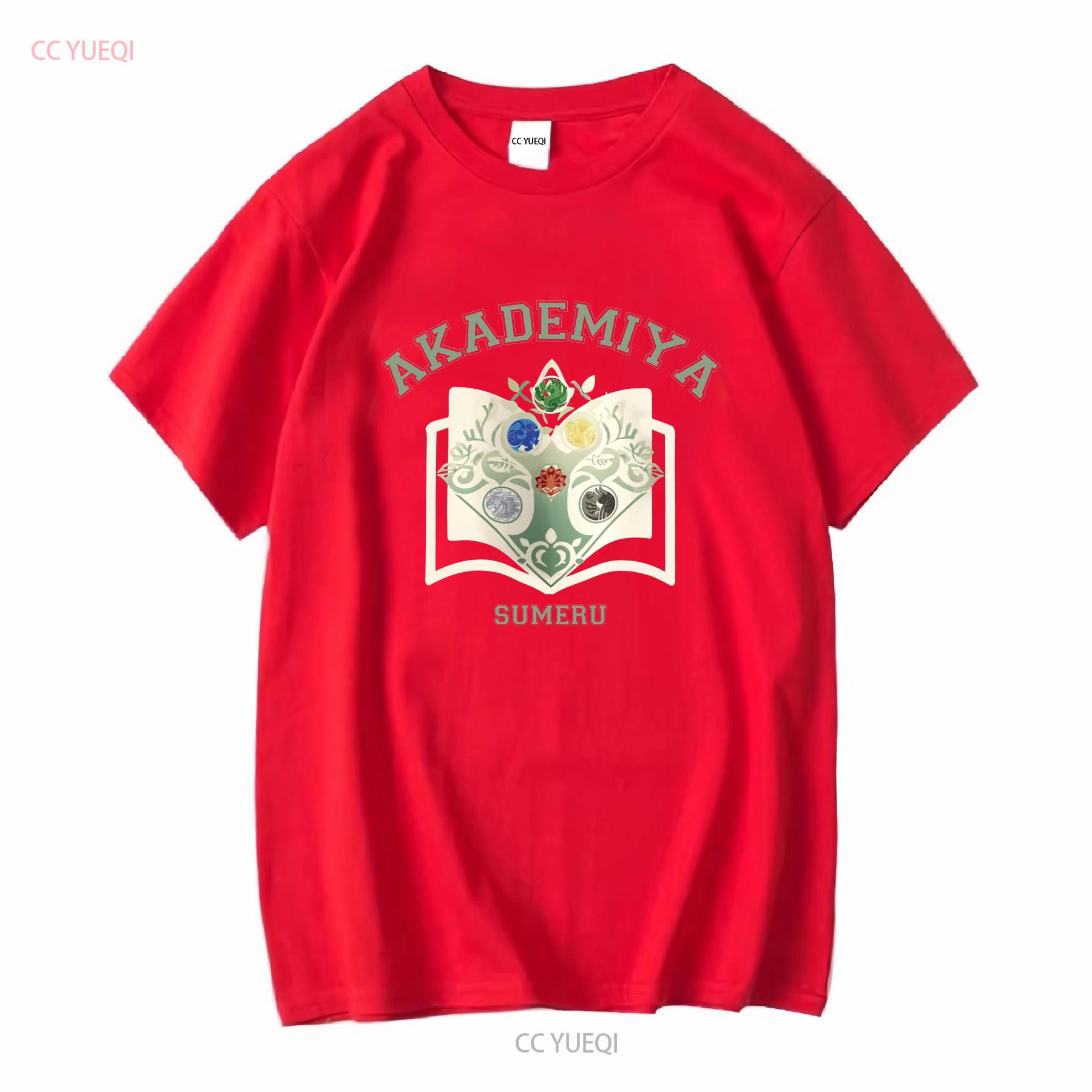 Футболка Genshin Impact Sumeru Akademiya College Darshan Collegiate Varsity с длинным или коротким рукавом, винтажная, выстиранная S