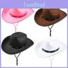 Pink Denim Cowboy Hat With Metal Rivets For Festival And Themed Events