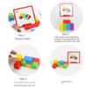Montessori Style Magic Block Puzzle Toy Spatial Logical Thinking Training Games Rainbow Stacking Bricks Math Learning Playthings ideal for Child