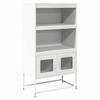 VidaXL Buffet haut blanc 68x39x123 cm acier, armoire, armoire de rangement, buffet haut, armoire latérale, armoire haute, 853373