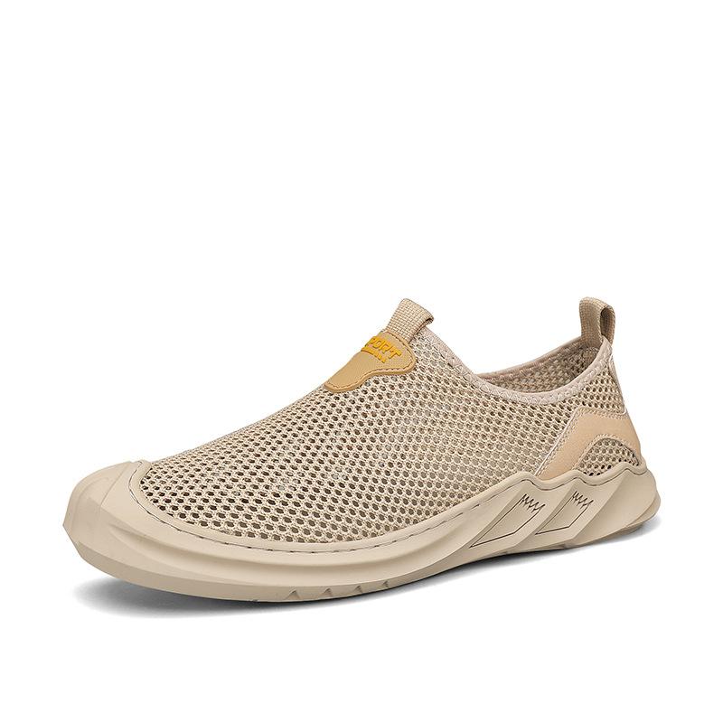 Mesh Shoes Men's New Style Summer Breathable Thin Mesh Leisure Sports Slip-on Lazy Wild Trendy Shoes