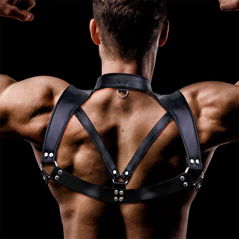 Darius Men's Chest Harness Vegan Leather