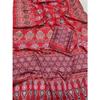 Regal Charm Redefined – Ajrak Digital Print Crap Silk Saree