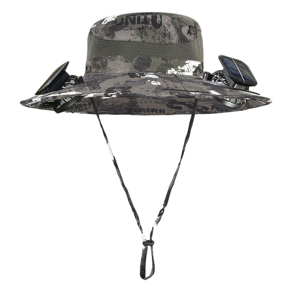 Solar Fan Hat Portable Sun Cap Summer hat USB Rechargeable Single/Dual Cooling Fan Fishing Hat Fisherman Hiking Mountaineering