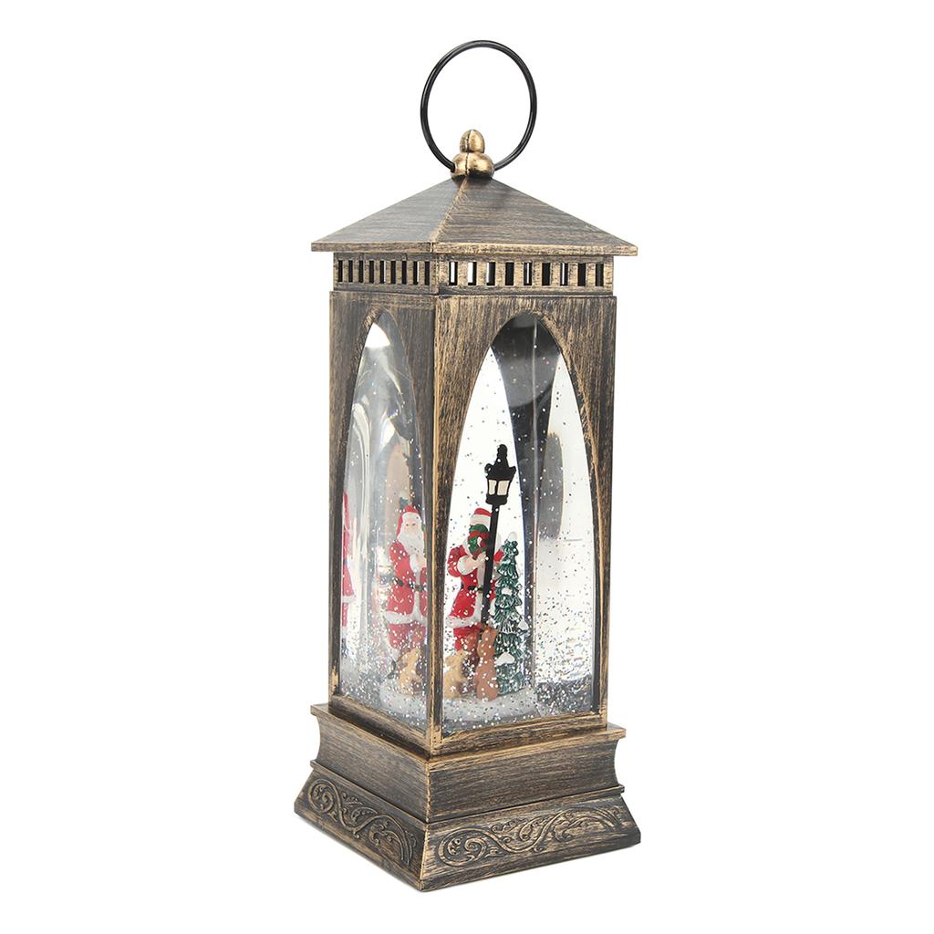 Christmas Snow Globe Lantern Warm White Musical Water Glittering Light for Christmas Commemorative Gift
