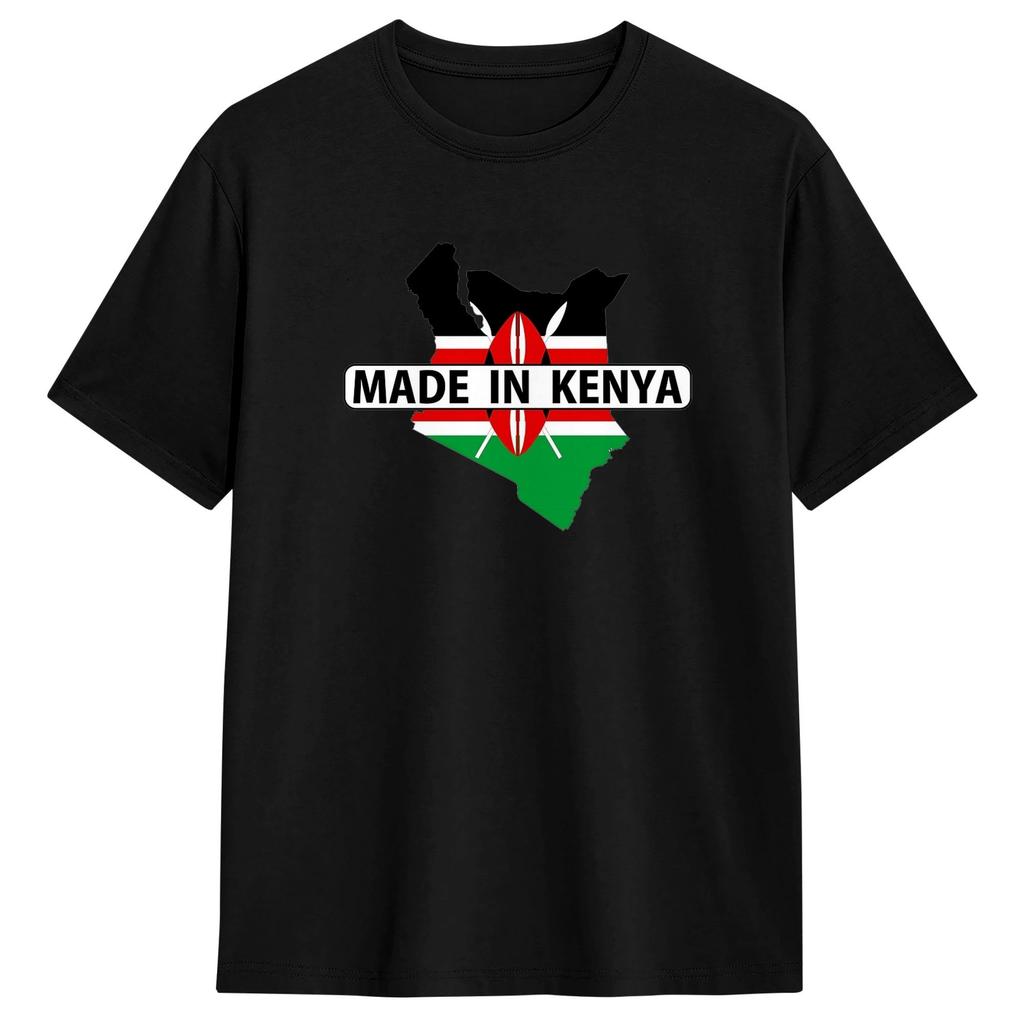 Made In Kenya T Shirt Hipster T Shirts Short Sleeves Streetwear Tops Summer Cotton Oversize Tees