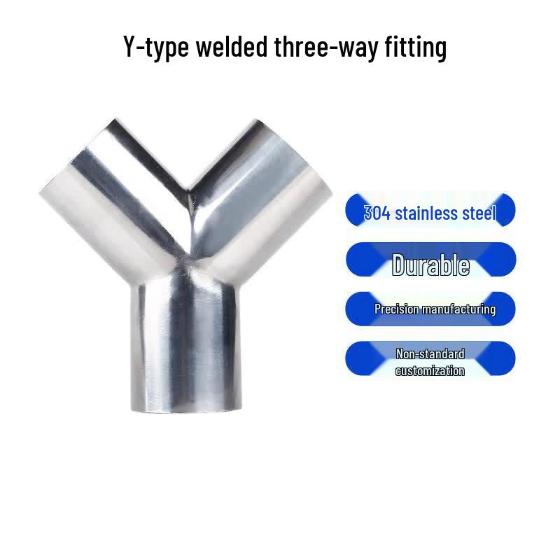 304 Stainless Steel Sanitary Y-Type Welded Tee