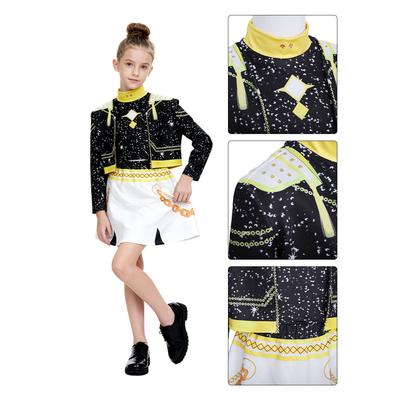 K POP Demon Hunters Cosplay Costumes Children Black Gold Printed High-end Stage Halloween Star Performance Clothing