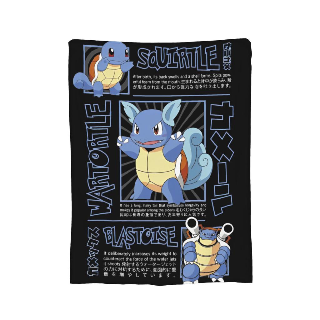 Pokemoned Anime Cartoon Flannel Blanket  Awesome Throw Blankets for  Sofa Bedding Lounge 150*125cm Bedspread,