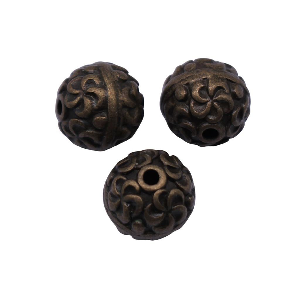 Floral Edge Spacer Beads Ornate Metal Small Hole Charms For Bohemian Beading Supplies