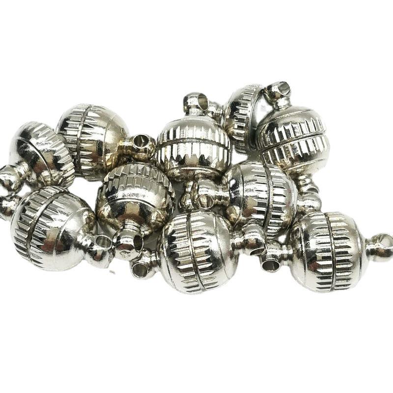 8mm Gold & Silver Magnetic Clasps for DIY Jewelry - P-066