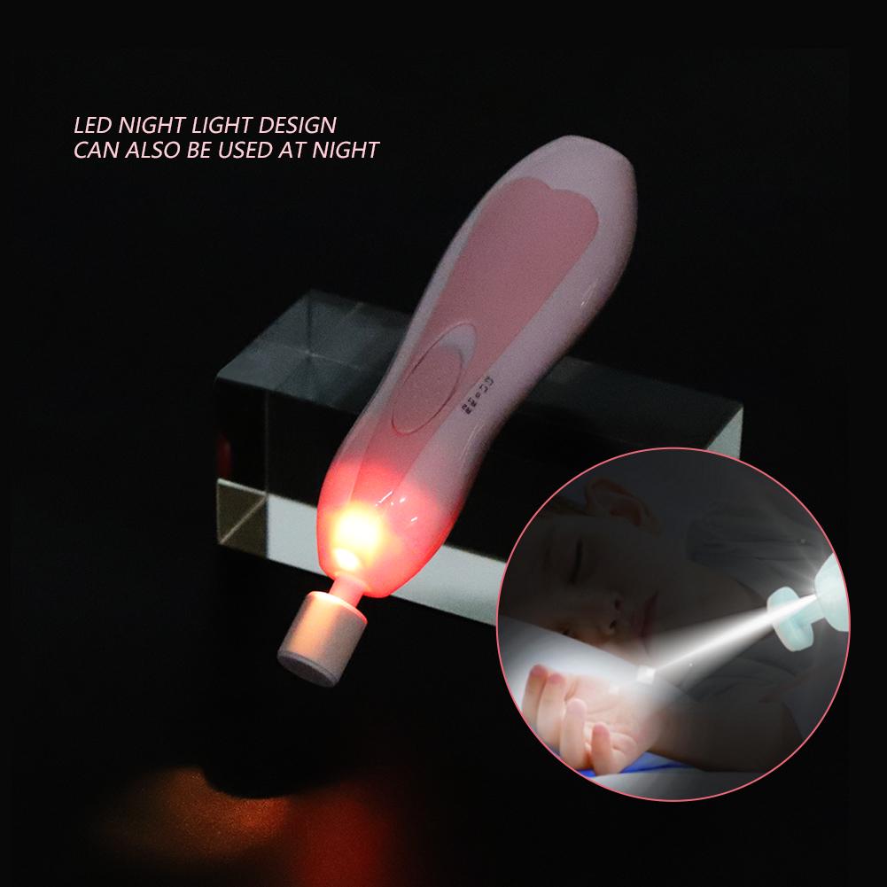 Electric Baby Nail Grooming Trimmer Tool Grinder Clipper for Children Toddlers Pink