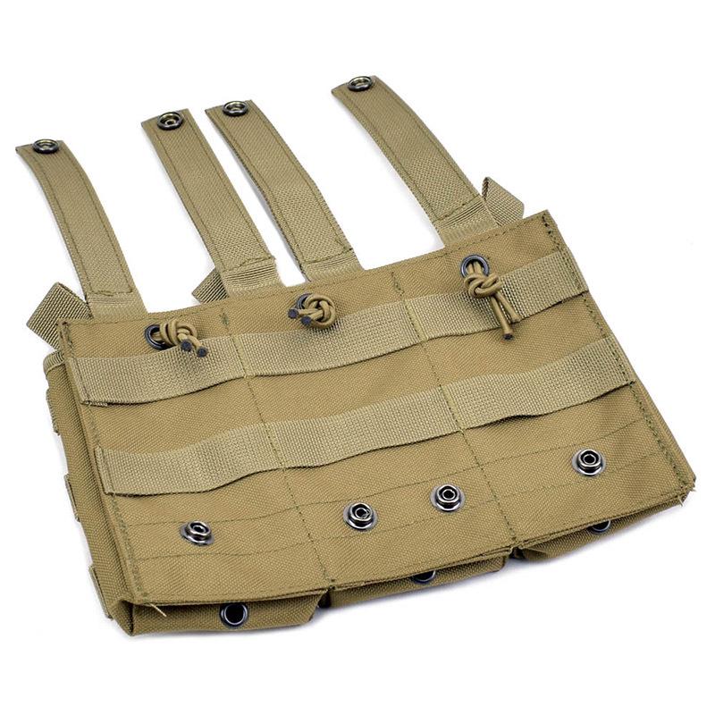 Military Fan Tactical Vest Molle Triple Pouch - Multifunctional Accessory & M4 Magazine Pouch