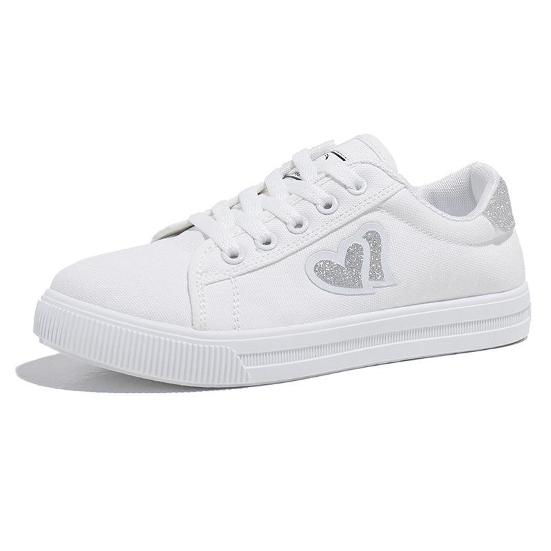 2025 Women's Plus Size White Canvas Sneakers: Summer Flat, Soft-soled, Breathable, Casual & Versatile