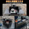 Windscreen, Camping Windbreak, Stove Windbreak, Strong Wind Resistant, Adjustable Shelf, Stable, Foldable, Compact, 25cm Height, with Storage Bag, Bla