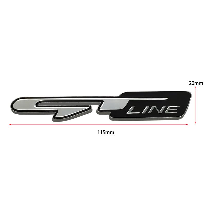 3D Metal Car Tuning Atuo Emblem Sticker GT Line Decals For Kia Forte Ceed For Hyundai i30 solaris tucson For Peugeot 206 308 208
